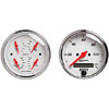 Autometer Street Rod Arctic White In-Dash Tachs & Speedos Kit Box Elec Speedo / Oil Press. / Water Temp. / Volt / Fuel Level gauge Kit, 3 3/8" (85.7mm)