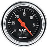 Autometer Traditional Chrome Mechanical Vacuum gauge 2 1/16" (52.4mm)