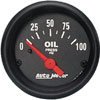 Autometer Z Series Short Sweep Electric Oil Pressure gauge 2 1/16" (52.4mm)