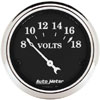 Autometer Street Rod Old Tyme Black Short Sweep Electric Voltmeter gauge 2 1/16" (52.4mm)