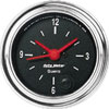 Autometer Traditional Chrome Short Sweep Electric Clock Quartz w/Second Hand gauge 2 1/16" (52.4mm)