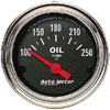 Autometer Traditional Chrome Short Sweep Electric Oil Temperature gauge 2 1/16" (52.4mm)