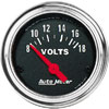 Autometer Traditional Chrome Short Sweep Electric Voltmeter gauge 2 1/16