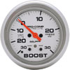 Autometer Ultra Lite Full Sweep Electric Boost / Vacuum w/ Peak Memory and Warning gauge 2 5/8" (66.7mm)