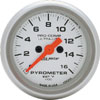 Autometer Ultra Lite Full Sweep Electric Pyrometer gauge 2 1/16" (52.4mm)