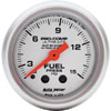 Autometer Ultra Lite Mechanical Fuel Pressure w/ Isolator gauge 2 1/16" (52.4mm)