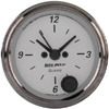 Autometer American Platinum Short Sweep Electric Clock Electronic Quartz Movement w/Second Hand Gauges 2 1/16