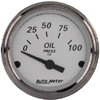 Autometer American Platinum Short Sweep Electric Oil Pressure Gauges 2 1/16" (52.4mm)