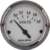 Autometer American Platinum Short Sweep Electric Voltmeter Gauges 2 1/16