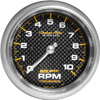 Autometer Carbon Fiber In-Dash Tachs & Speedos Tachometer gauge 3 3/8" (85.7mm)