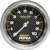 Autometer Carbon Fiber In-Dash Tachs & Speedos Tachometer gauge 3 3/8" (85.7mm)