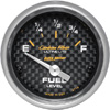 Autometer Carbon Fiber Short Sweep Electric Fuel Level gauge 2 1/16