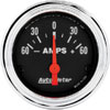 Autometer Traditional Chrome Short Sweep Electric Ammeter gauge 2 1/16" (52.4mm)