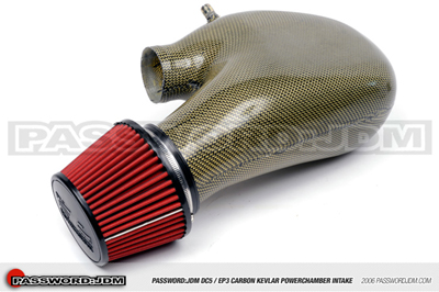 Password JDM Dry Carbon Kevlar PowerChamber Intake - 02-06 RSX