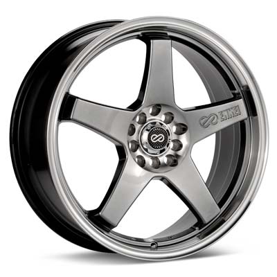 Enkei Performance EV5 17" Rims Hyper Black w/Machined Lip - RSX Type-s 05-06