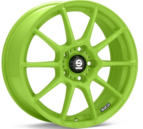 Sparco Wheels Assetto Gara Green Painted 18x8 (Set of 4)