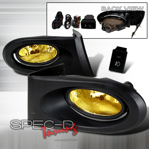 Spec-D Tuning JDM Style Fog Lights Kit Amber - RSX 02-05