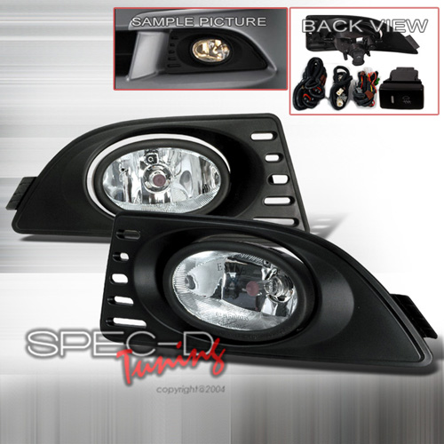 Spec-D Tuning OEM Style Fog Lights Kit Clear - RSX 05-07