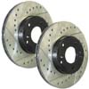 StopTech Slotted & Drilled Rear Rotors Set - RSX Base/Type S 02-06