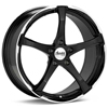 Advanti Racing B2 Denaro 17" Black Rims - Acura RSX 02-04