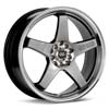 Enkei Performance EV5 17" Rims Hyper Black w/Machined Lip - RSX Type-s 05-06