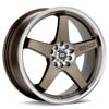 Enkei Performance EV5 17" Rims Bronze w/Machined Lip - RSX Type-s 05-06