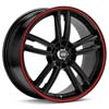 Enkei Performance KLAMP 17" Rims Black w/Red Stripe - RSX 02-04