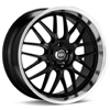 Enkei Performance Lusso 18" Black w/Mach Lip Rims - Acura RSX