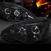 Spec-D Dual Halo Projector Headlights Glossy Black Housing w/Smoke Lens - RSX 02-04